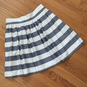 Aqua Striped Flare Skirt